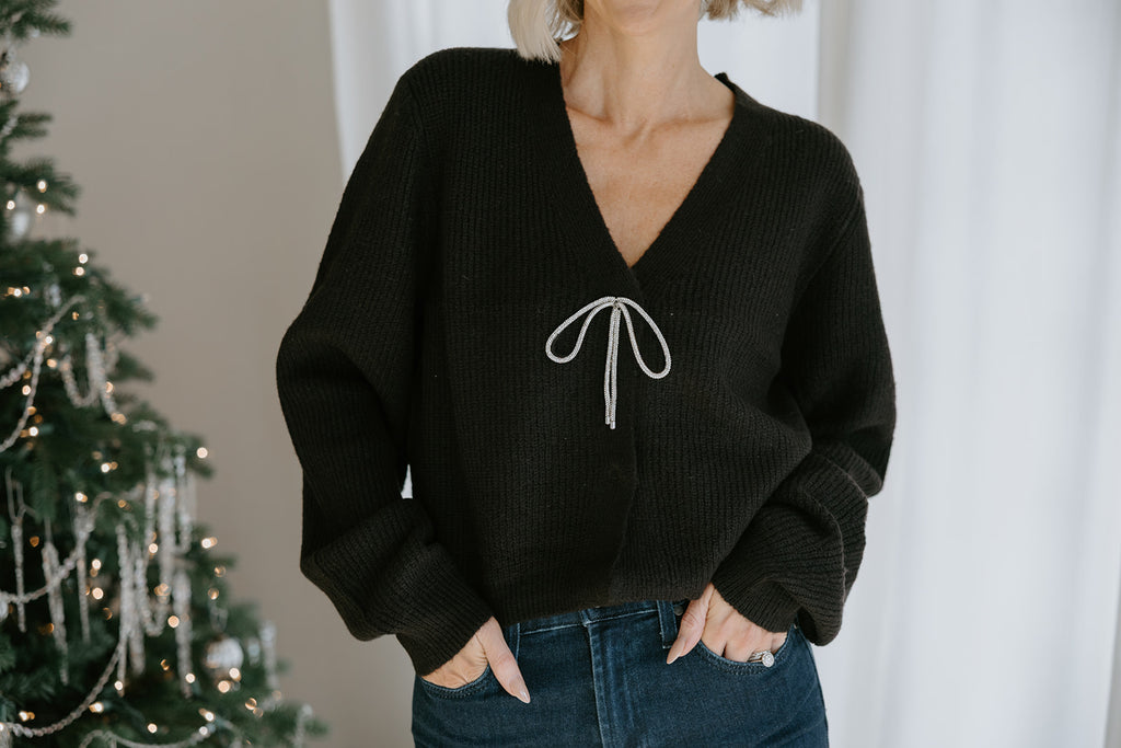 The Holiday Cardigan - Black