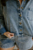 Washed Denim Boxy Shirt & Shorts Set