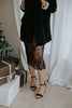 Asymmetrical Lace Skirt - Black