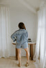 Washed Denim Boxy Shirt & Shorts Set