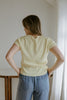Short Sleeve Classic Cardi - Yellow