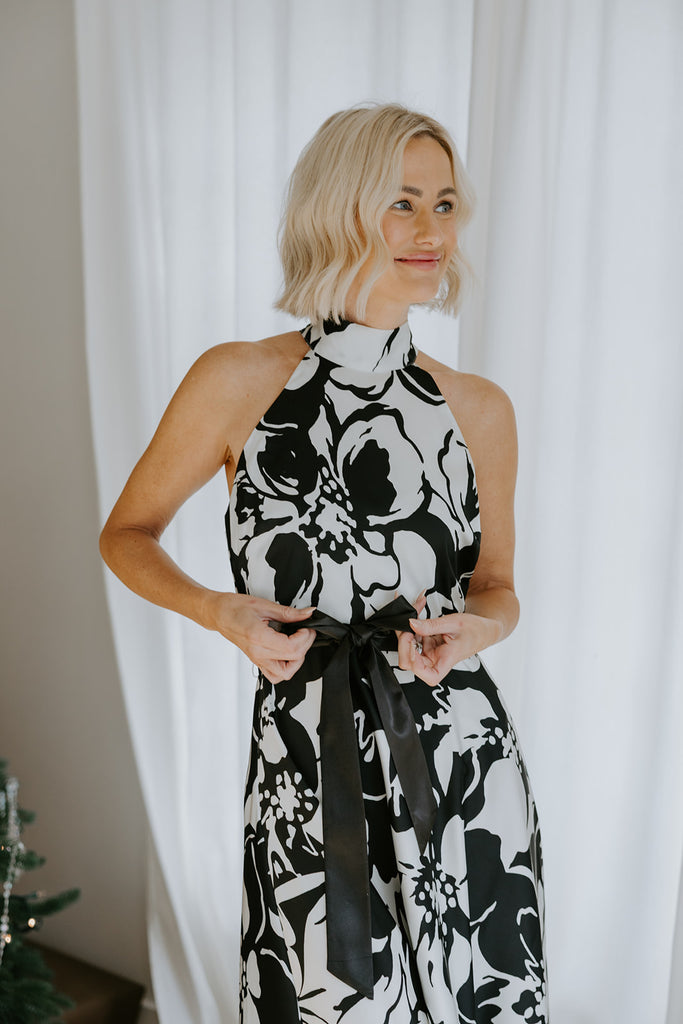 Mock Neck Sleeveless Maxi