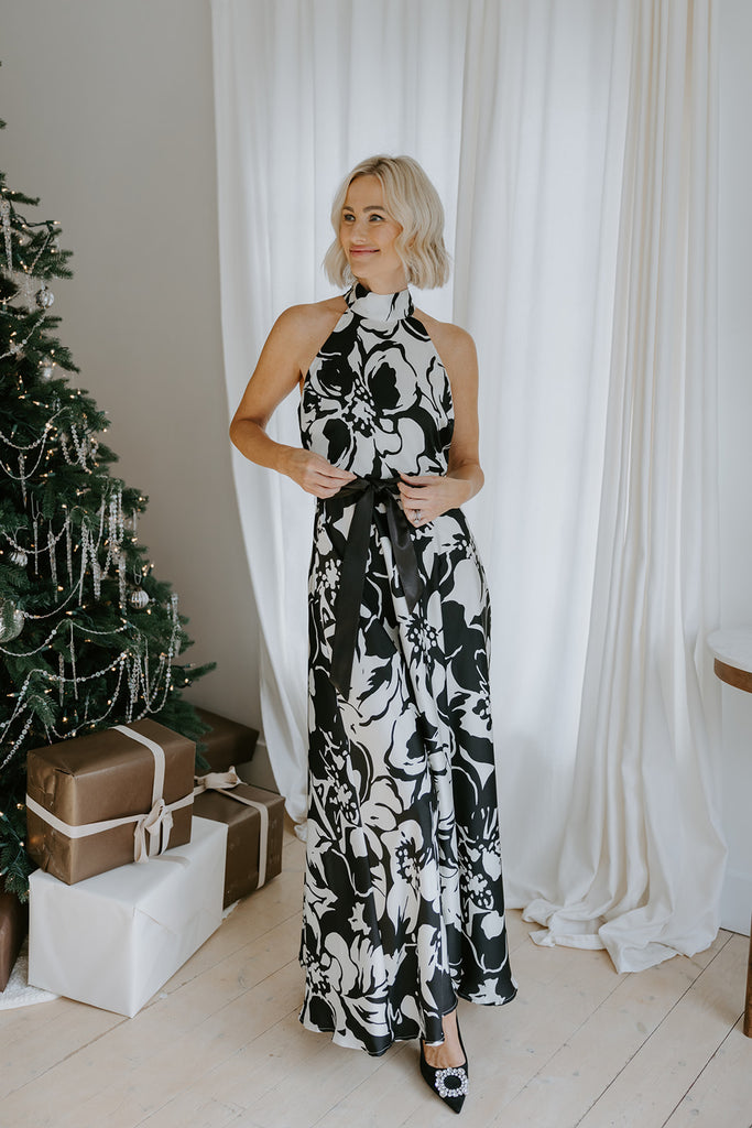 Mock Neck Sleeveless Maxi