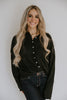 Lightweight Button Up Cardigan - Black