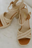 Woven Block Heel Sandal - Natural
