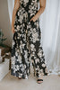 Floral Tube Tie Jumpsuit - Black
