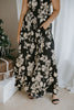 Floral Tube Tie Jumpsuit - Black
