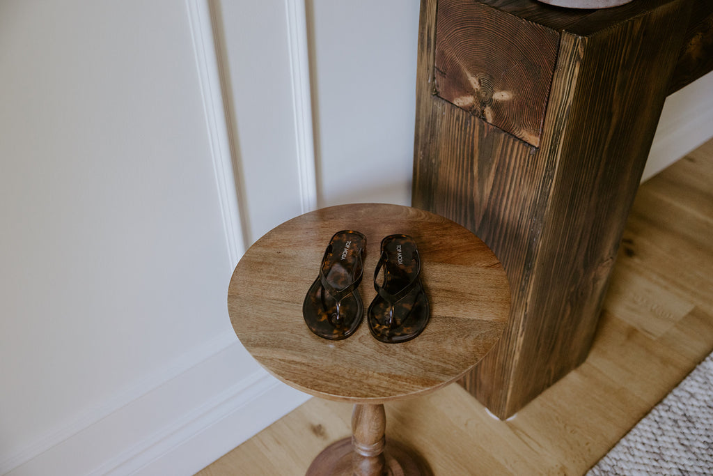 Tortoise Print Jelly Sandals