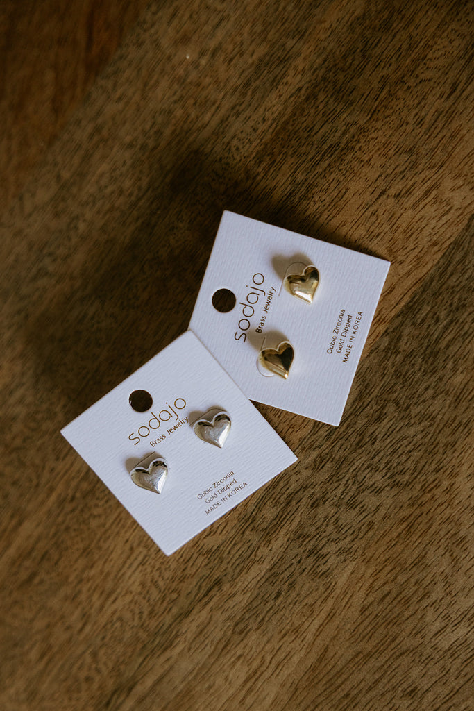 Heart Earrings - Gold