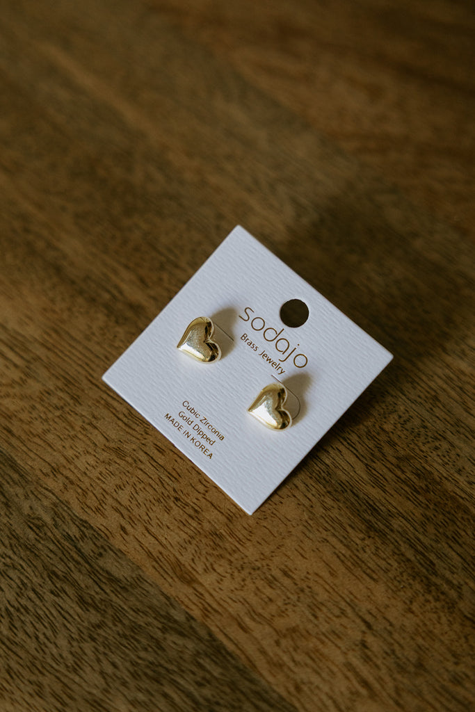 Heart Earrings - Gold