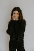 Soft Crochet Knit Sweater - Black