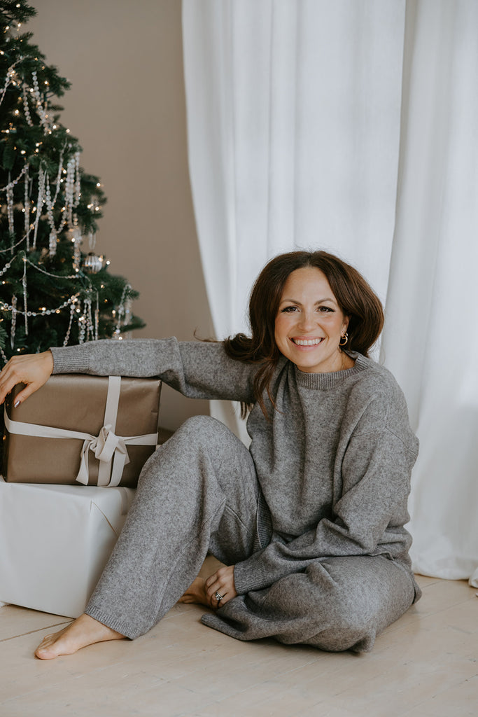 Loose Fit Sweater and Top Set – Charcoal