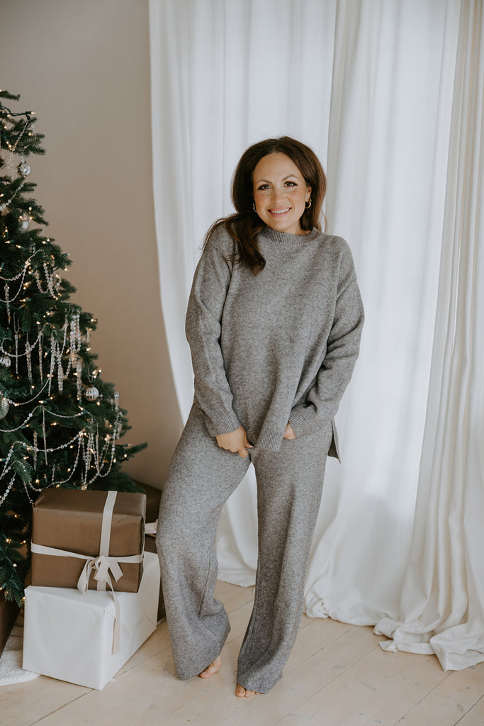 Loose Fit Sweater and Top Set – Charcoal