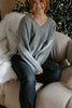 V-Neck Pullover – Grey