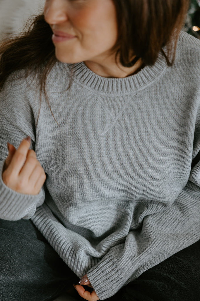 The Most Perfect Classic Sweater - Grey