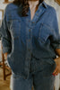 Chambray/Tencel Button Up Shirt