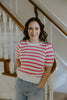 Scalloped Striped Shirt - Pink