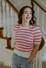 Scalloped Striped Shirt - Pink