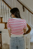 Scalloped Striped Shirt - Pink