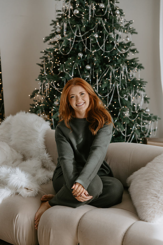 Super Soft Crewneck and Lounge Pant Set - Green