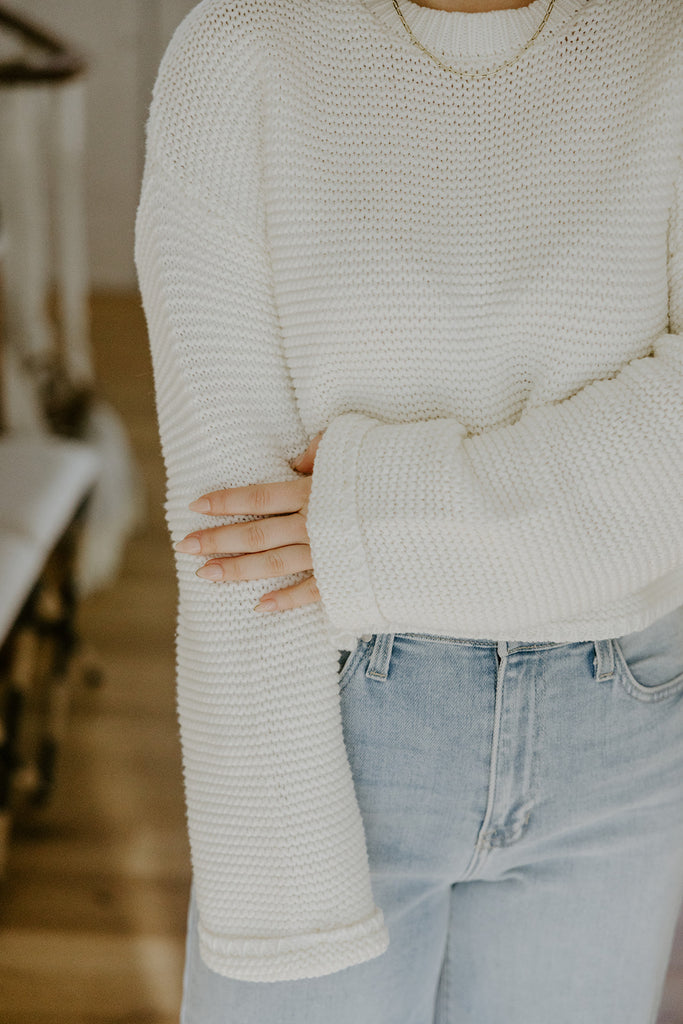 Crochet Sweater - Cream