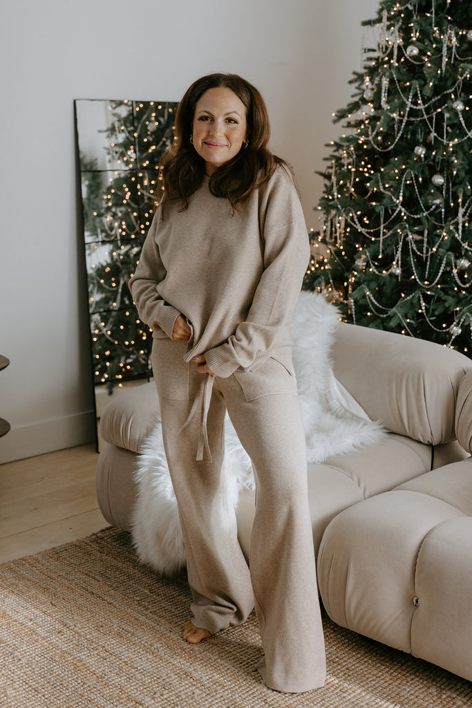 Super Soft Crewneck and Lounge Pant Set - Taupe