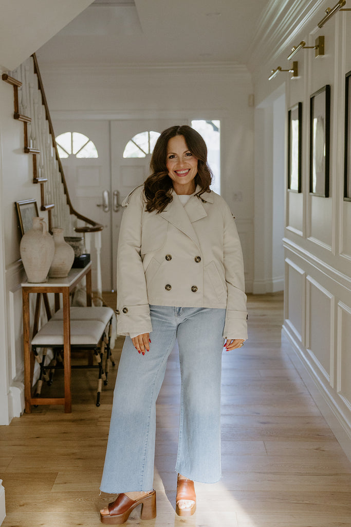 Short Trench Coat - Oatmeal