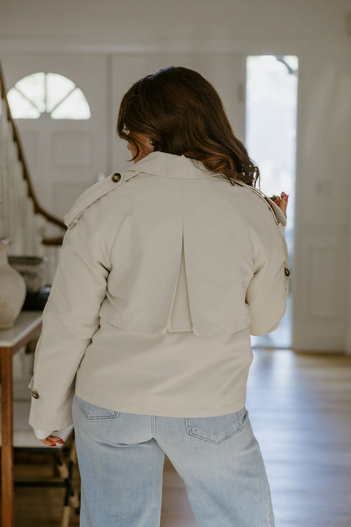 Short Trench Coat - Oatmeal