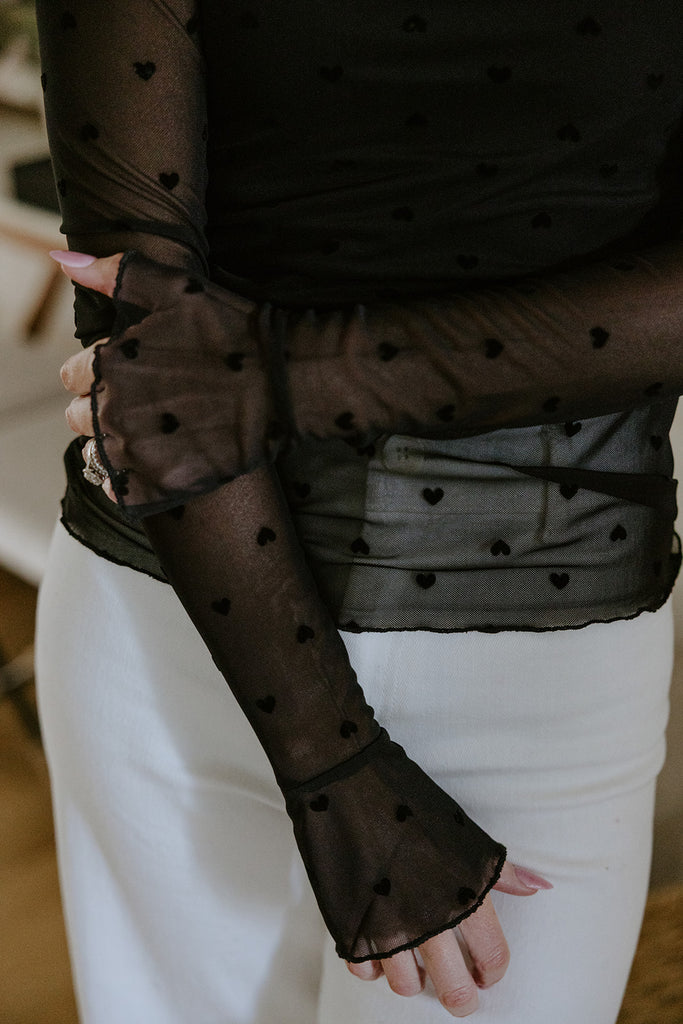 Sheer Heart Shirt - Black