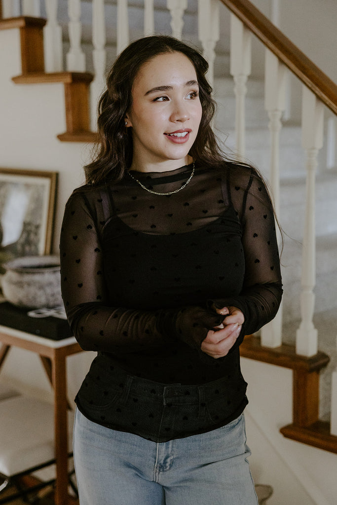 Sheer Heart Shirt - Black