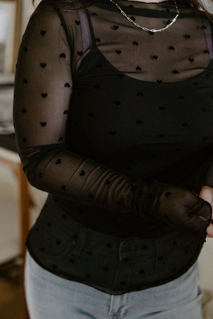 Sheer Heart Shirt - Black