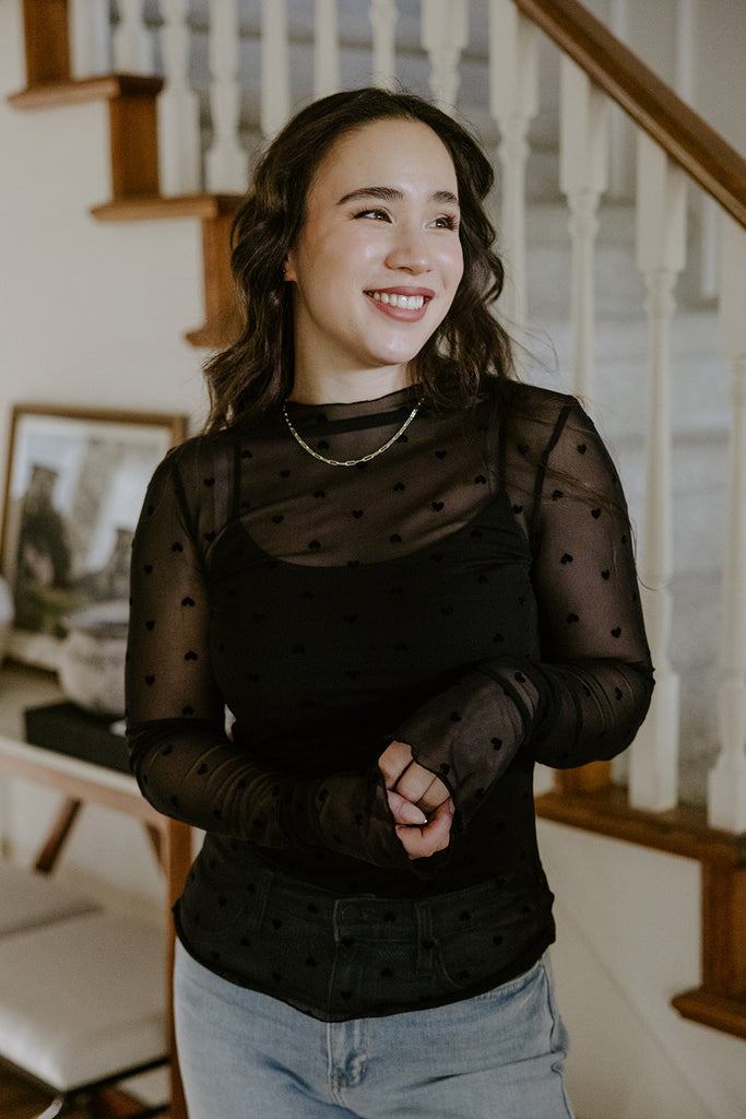 Sheer Heart Shirt - Black