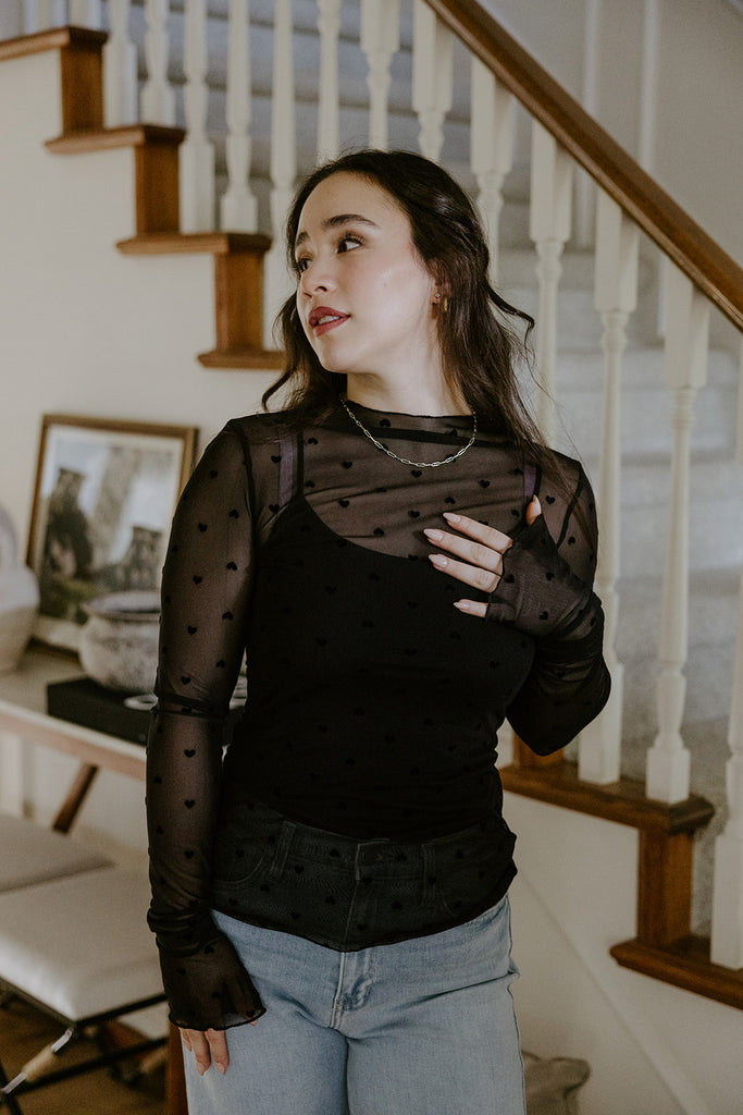 Sheer Heart Shirt - Black