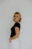 Short Sleeve Fitted Cami - Black