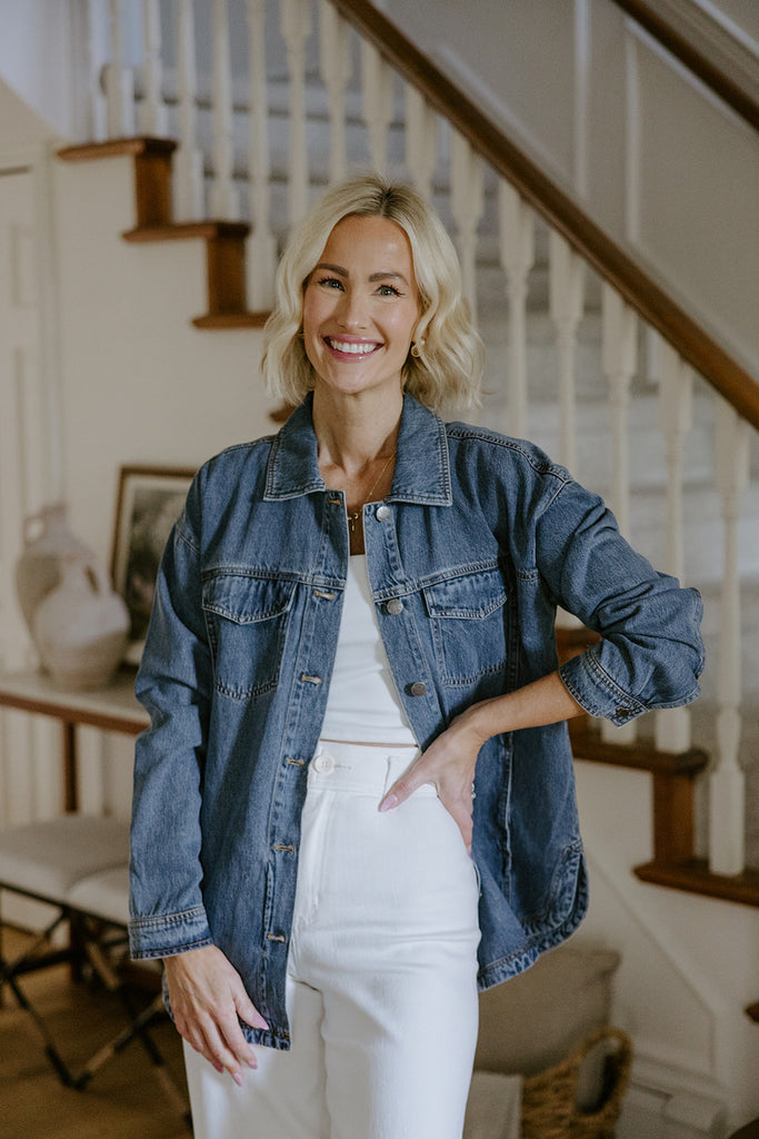 Tencel Jacket with Round Hemline
