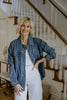 Tencel Jacket with Round Hemline