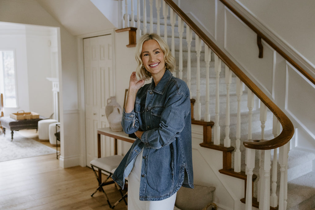 Tencel Jacket with Round Hemline