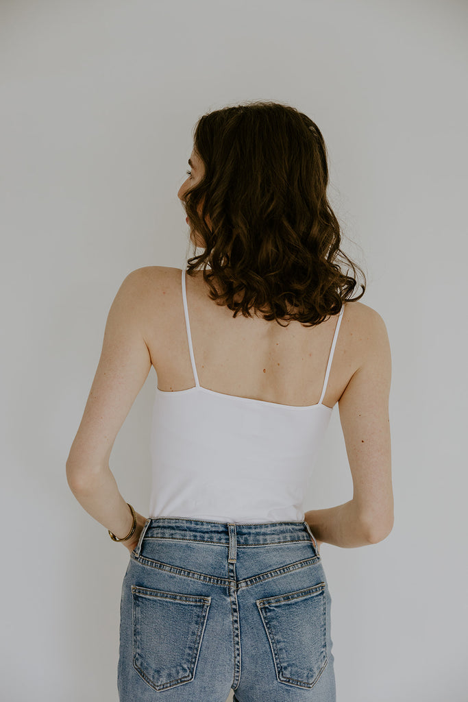 Thin Strap Tank - White
