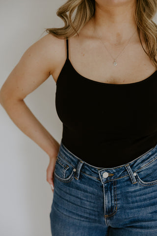 Thin Strap Tank Long - White