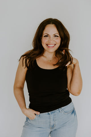 Thin Strap Tank Long - White