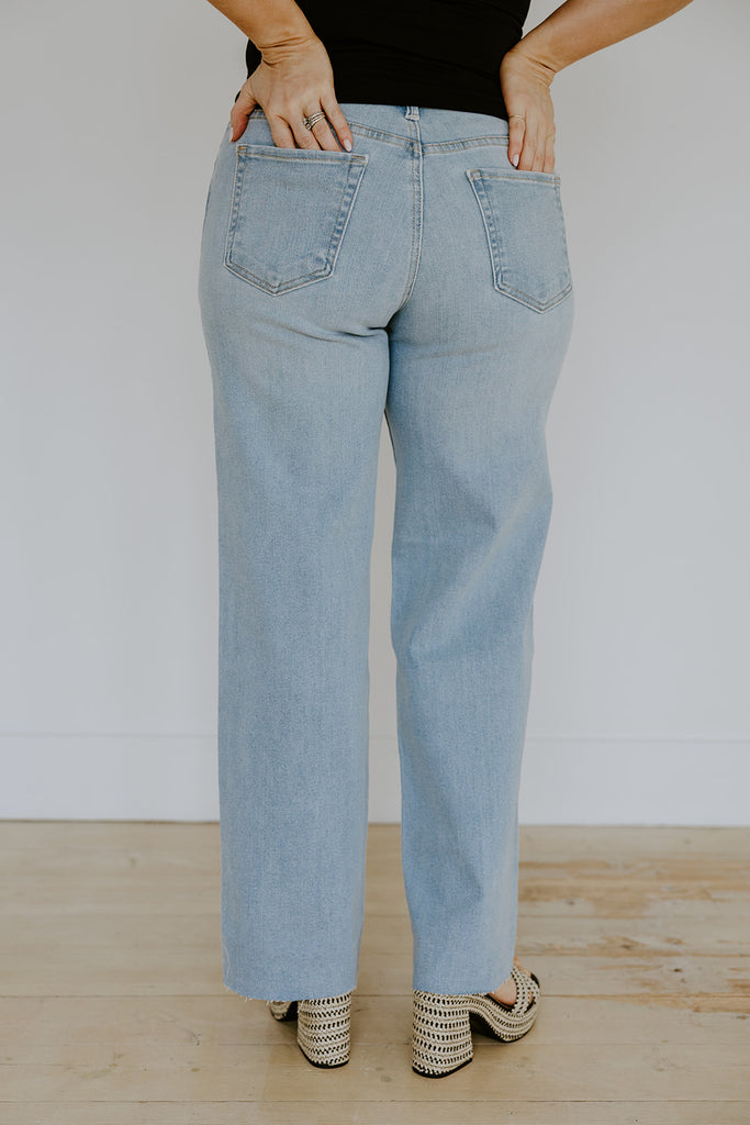 Slim Palazzo with Scissor Cut - Light