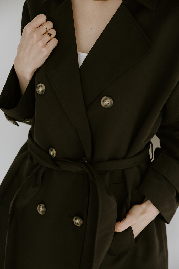 Long Trench Chloe - Black