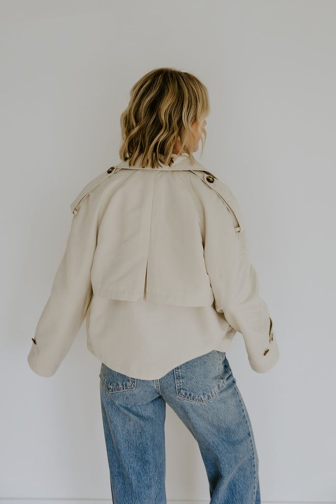 Short Trench Coat - Oatmeal