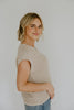 Knit Vest With Cap Sleeve - Taupe