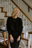 Waffle Sweater & Skirt Set - Black