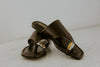 Euro Sandal With Toe Detail - Brown