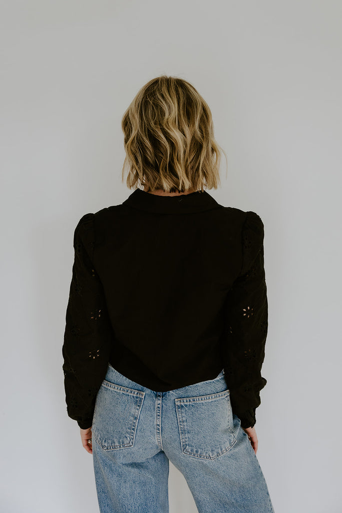 Embroidered Blouse - Black