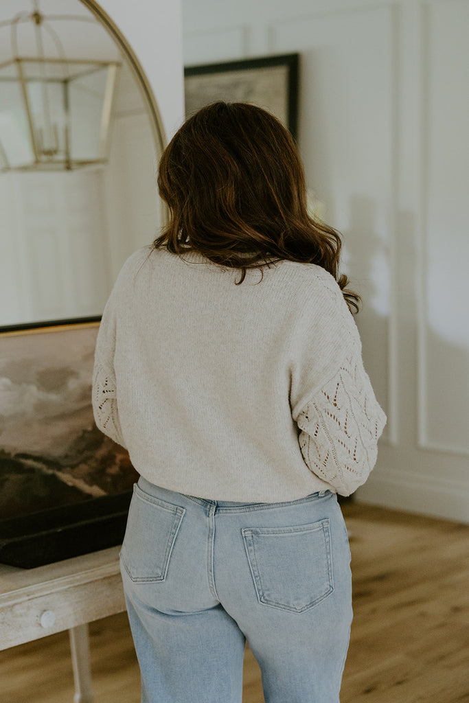 Soft Crochet Knit Sweater - Alpaca