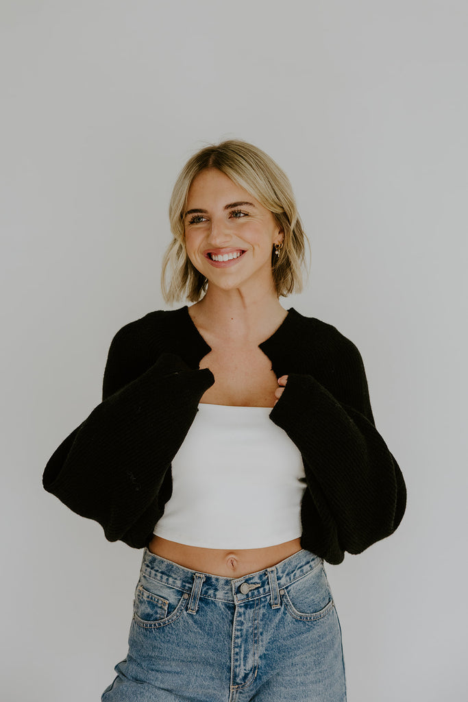 Cozy Topper Sweater - Black