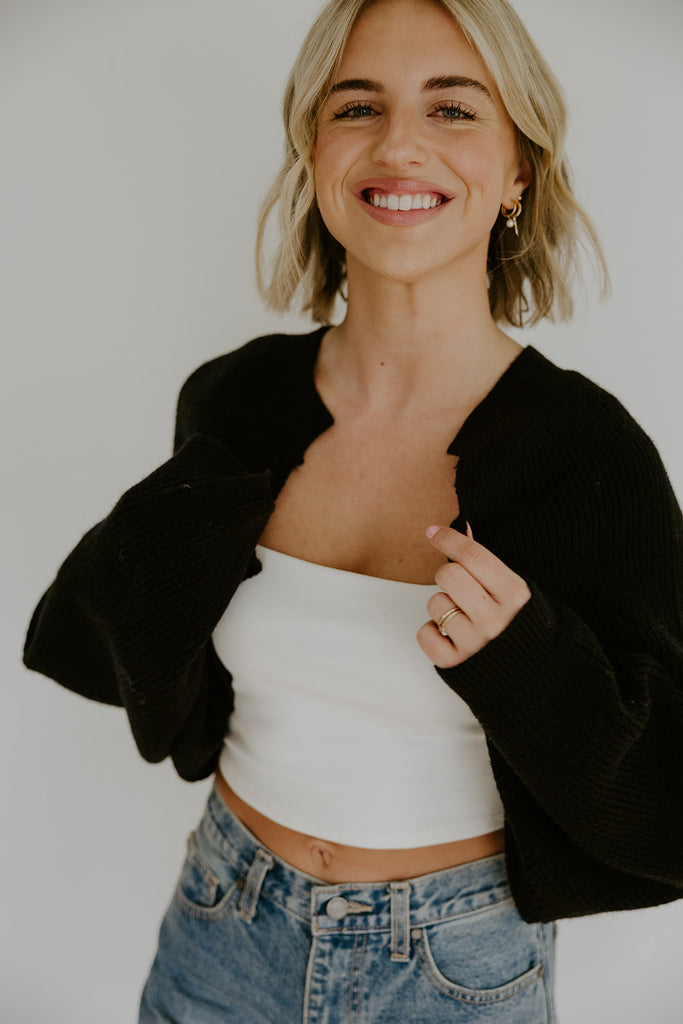 Cozy Topper Sweater - Black
